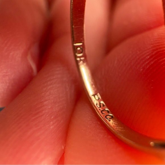 10K yellow gold Antique Victorian cocktail ring ruby red 5 glass stone - Picture 12 of 16